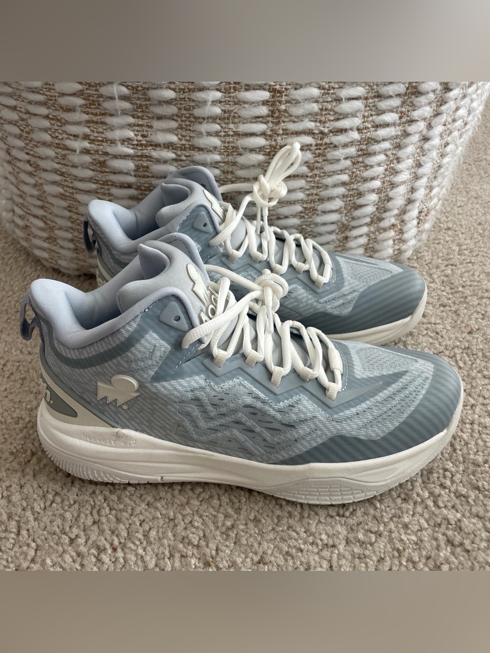 Moolah Kicks Nevolt Pro V2 Women’s Basketball Shoes Grey White Size 8.5 Sneakers